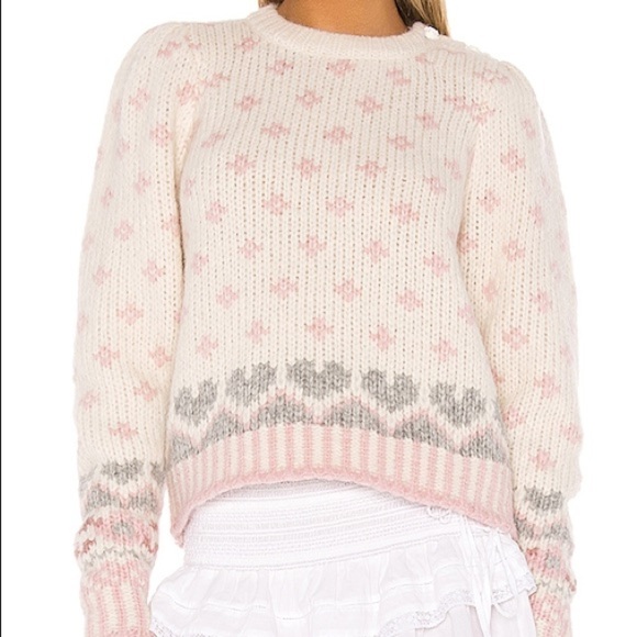 LoveShackFancy Rosie Alpaca Chunky Knit Sweater XS